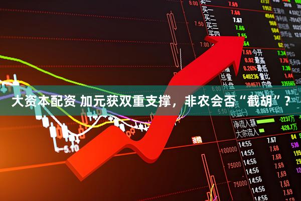 大资本配资 加元获双重支撑，非农会否“截胡”？